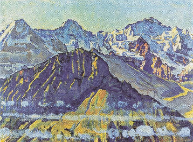 Ferdinand Hodler Eiger Monch und Jungfrau in der Morgensonne oil painting picture